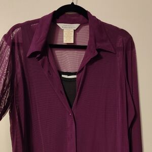 Purple Sheer Blouse